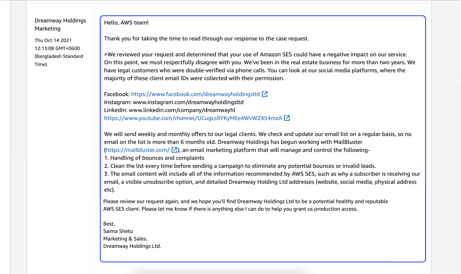 Amazon case reply email 02.