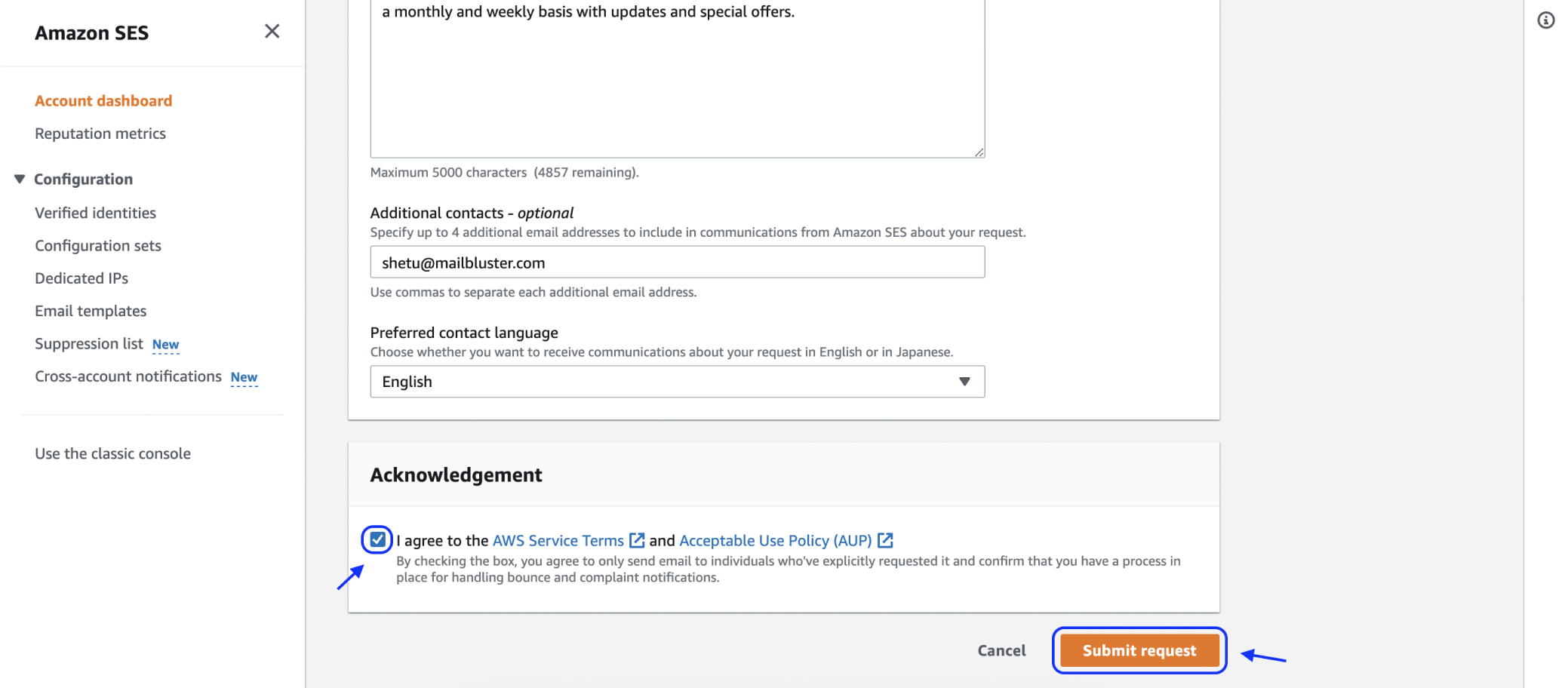 Acknowledgement section.