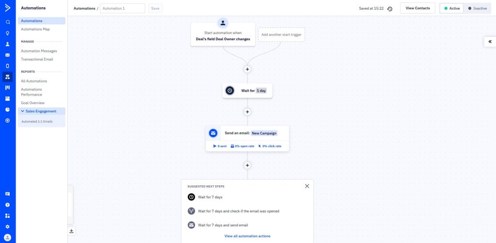 ActiveCampaign automation feature