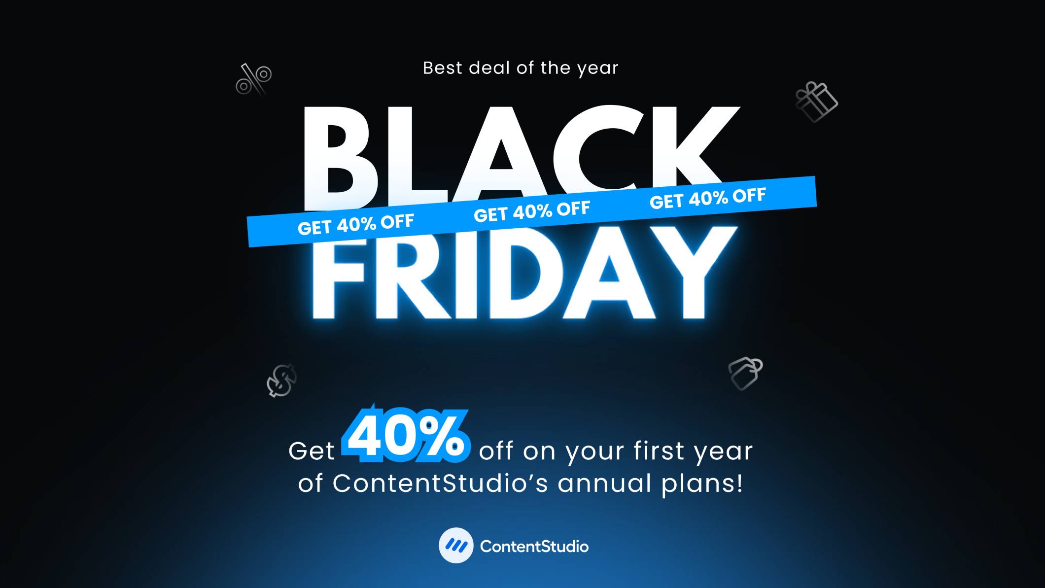 Black Friday Cyber Monday deals from ContentStudio