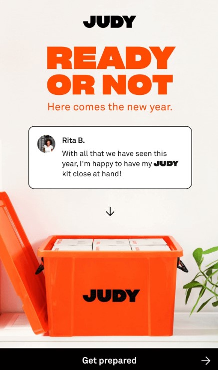 Customer journey email example Simple testimonial emails for the consideration stage