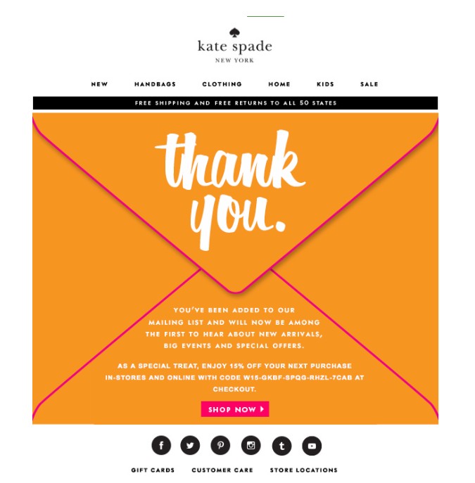 Example of a B2C email campaign. Example of a B2C email campaign.