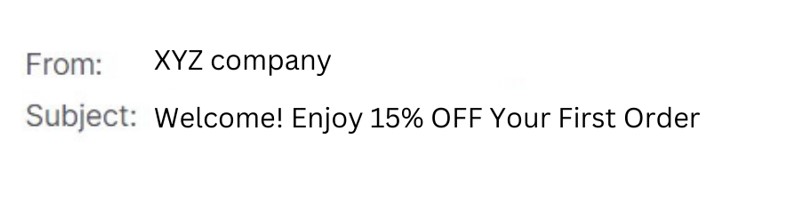 Exclusive welcome offer subject lines.