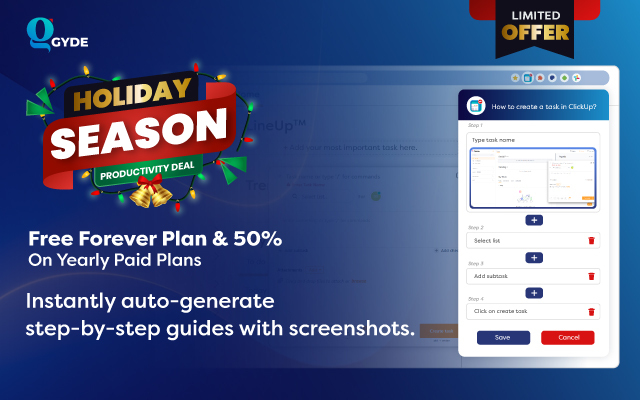 Christmas and New Year deals from Gyde Knowledge Base.