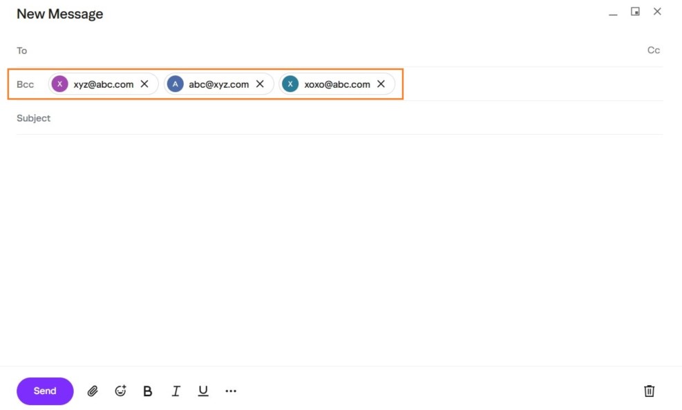 How to hide email recipients in Yahoo Mail