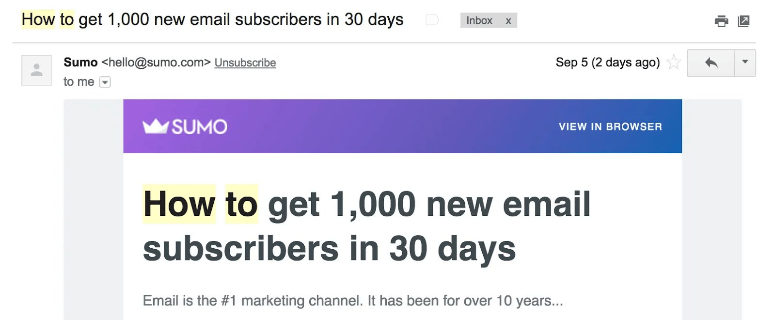 How-to type subject line.