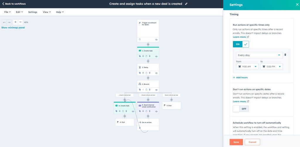 HubSpot automation feature