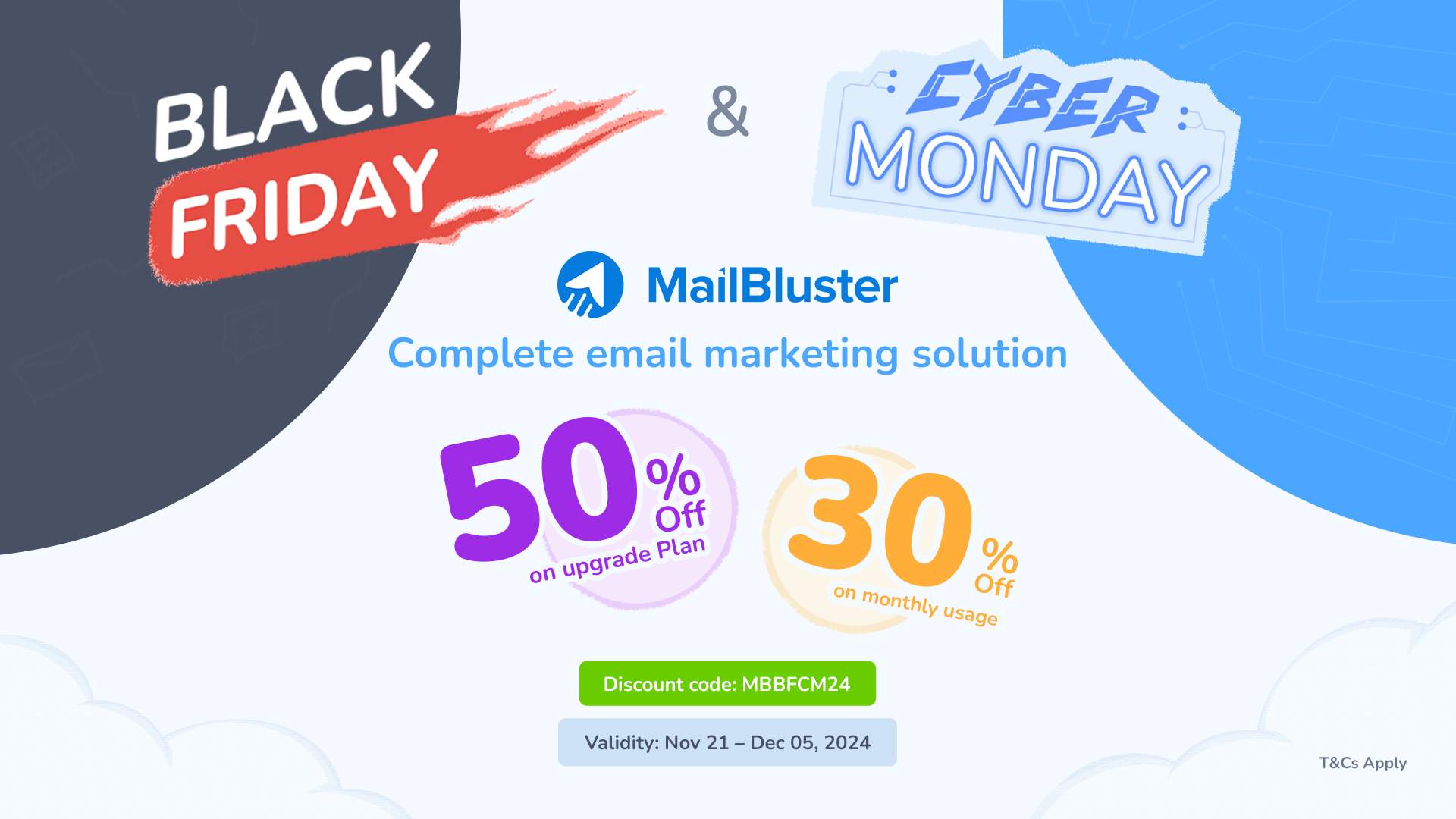 MailBluster Black Friday Cyber Monday deals 2024