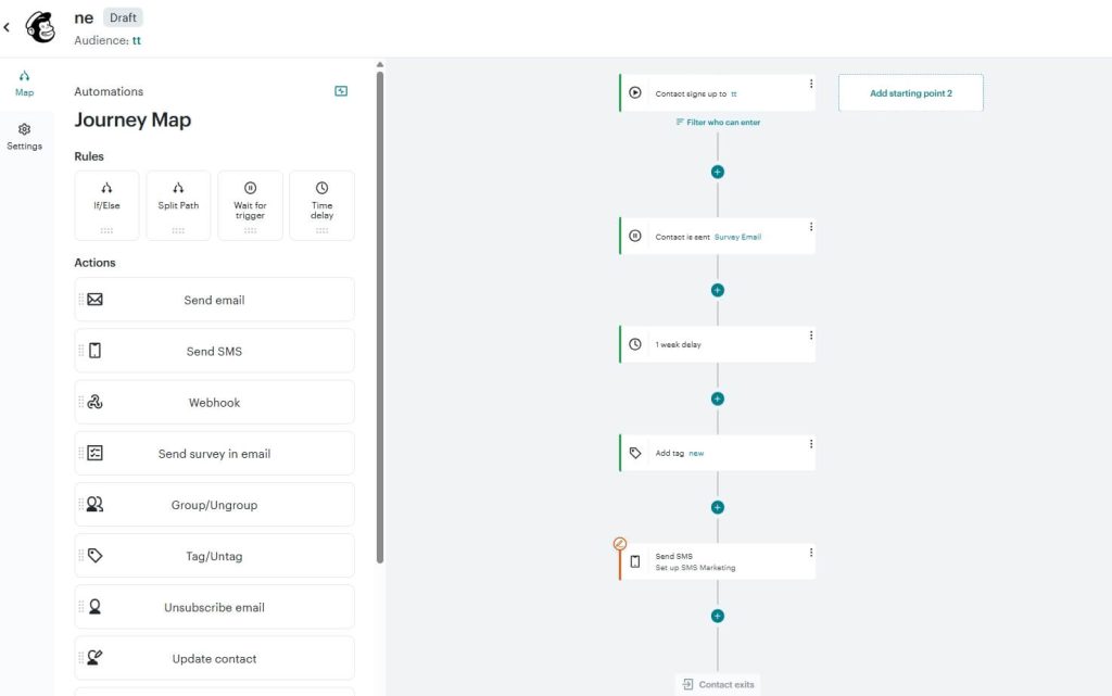 Mailchimp automation feature