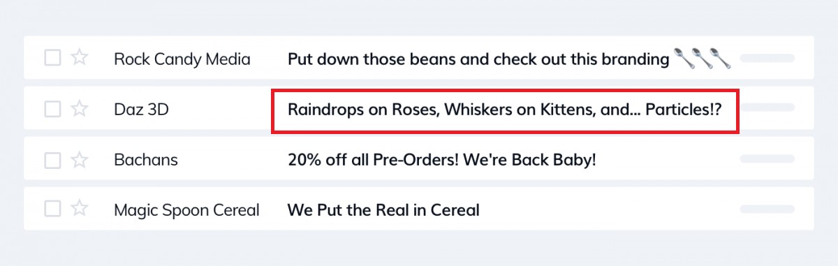 Rhyme-type email subject line example.