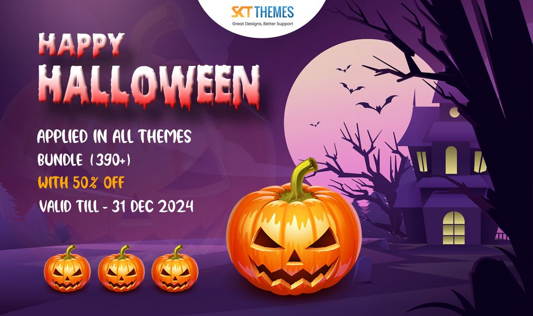 SKT halloween deal WordPress themes 2024 - SKT Themes