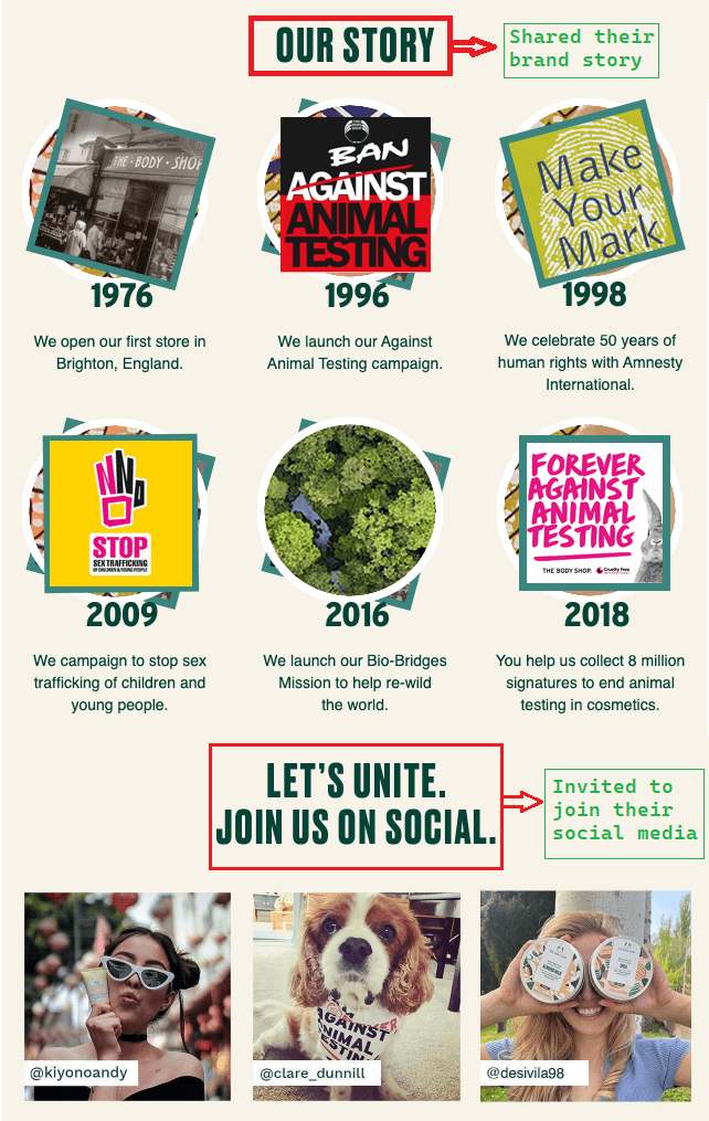 The Body Shop Welcome email. Part 2.