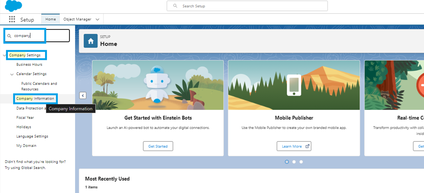 Finding Company information