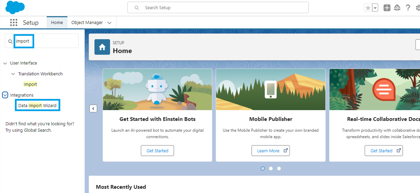 Bulk data import in Salesforce