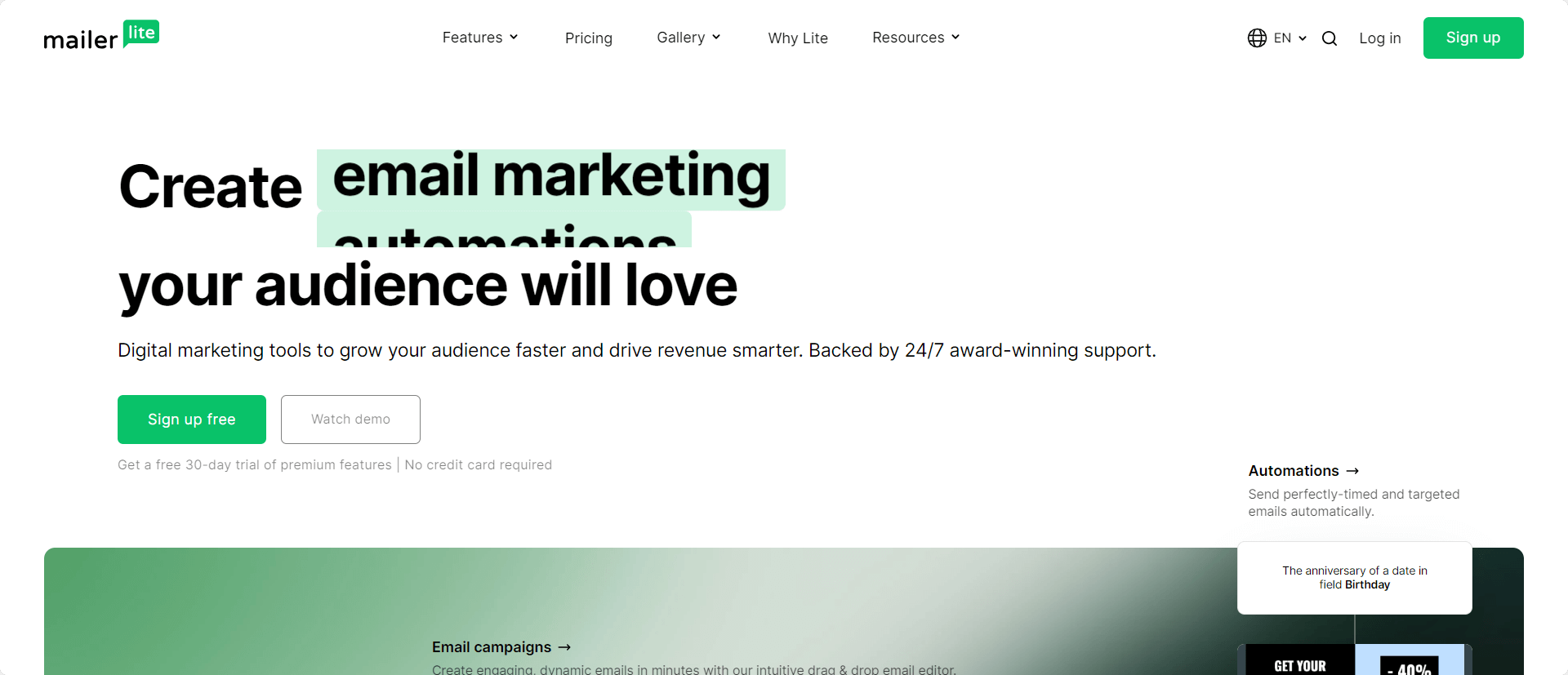 #3 MailerLite Best email marketing software for small businesses