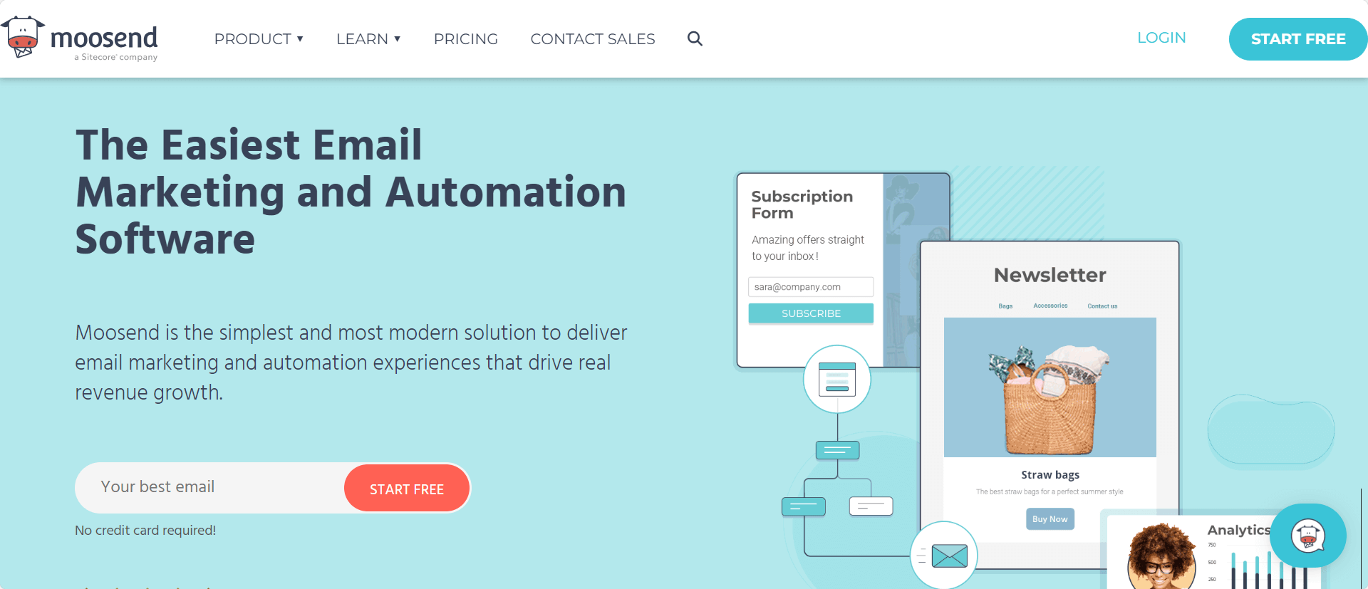 #7 Moosend best email marketing software for small business
