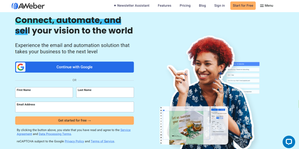 AWeber is an example of the best email service for small businesses.