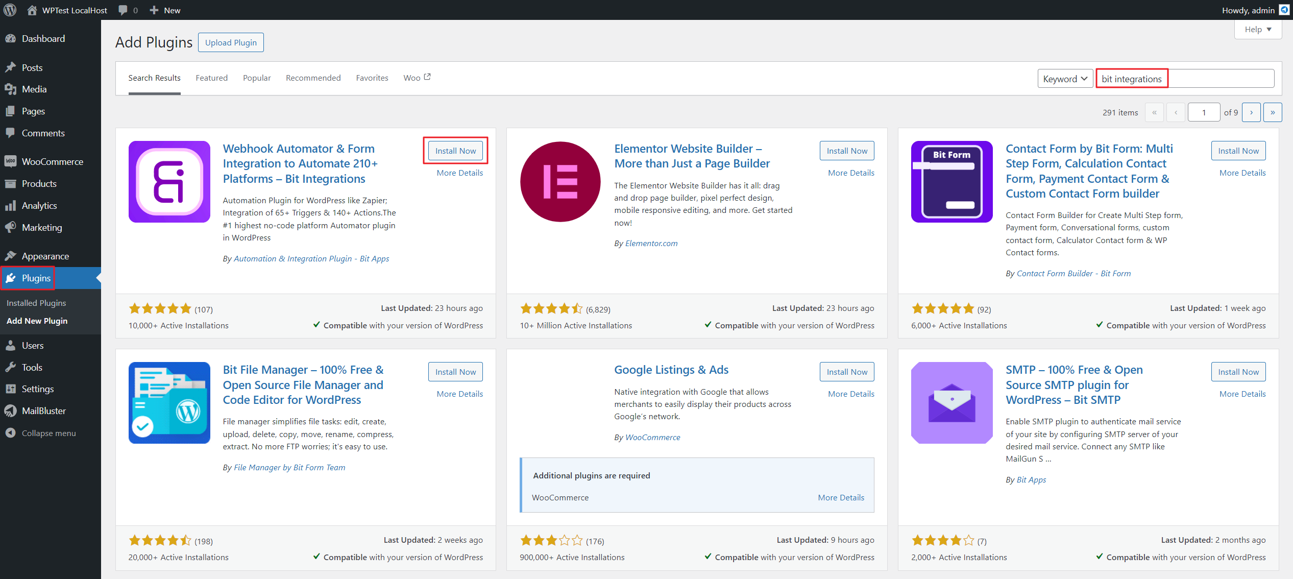 Bit Integrations Plugin Install.