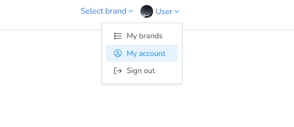 Clicking on My account.
