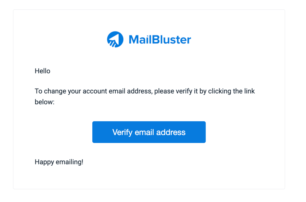 Clicking Verify email address in Verification Email.