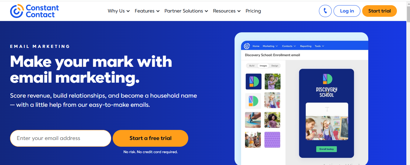 Constant Contact as an example of white label email marketing software