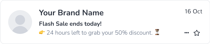 An example of the usage of relevant emojis in preheader text