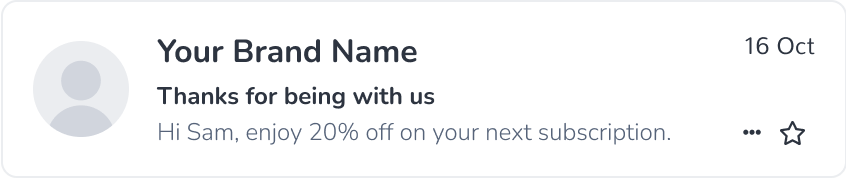 An example of a personalized preheader text