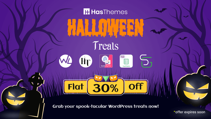Halloween deals from HasThemes