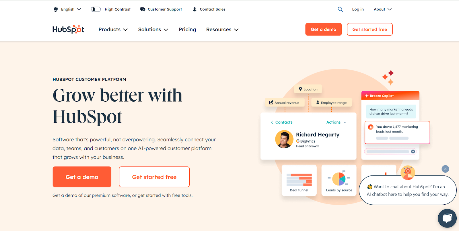 HubSpot as an example of white label email marketing software