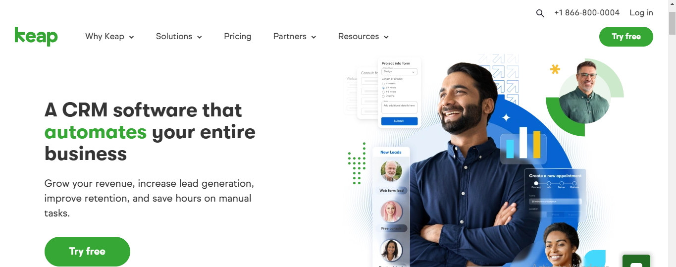 Keap as an example of white label email marketing software