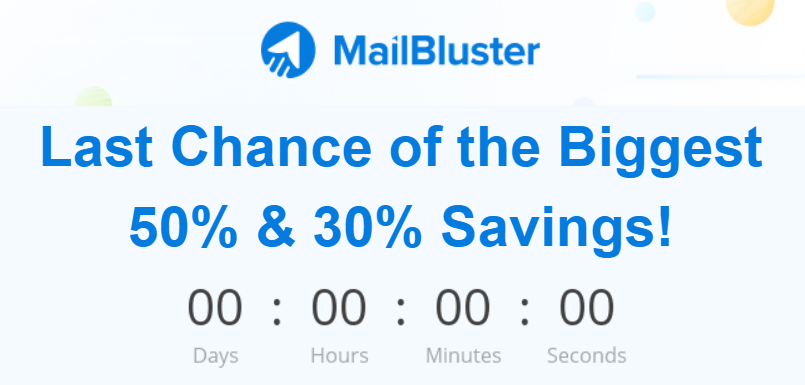 Last chance email banner from MailBluster