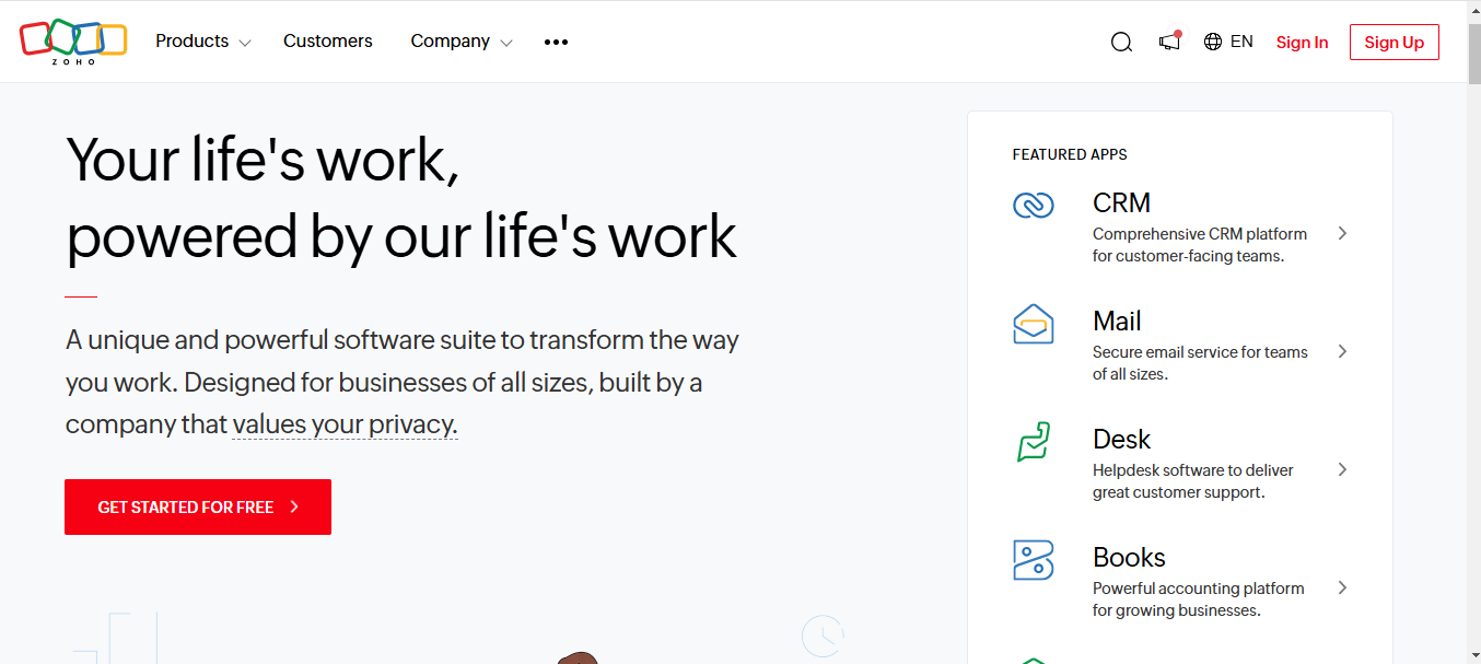 Zoho Campaigns as an email marketing tool with built-in CRM.